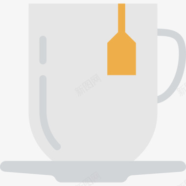 茶杯咖啡厅8号扁平图标图标