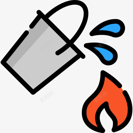 水桶消防3线型颜色图标svg_新图网 https://ixintu.com 水桶 消防3 线型颜色