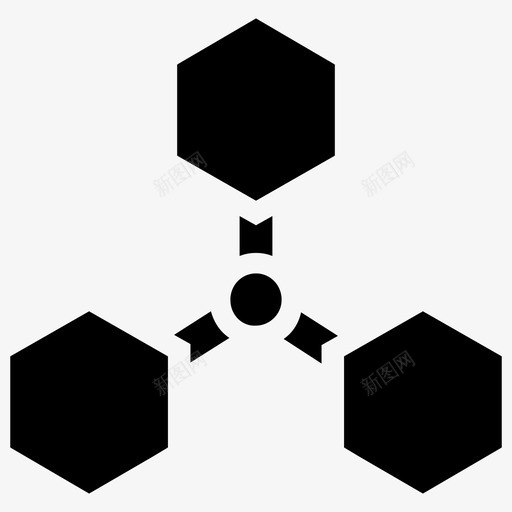 分子结构原子电子图标svg_新图网 https://ixintu.com 分子结构 原子 物理 生物危害字形图标 电子 科学