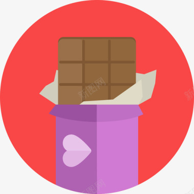 巧克力情人节圆扁的图标图标