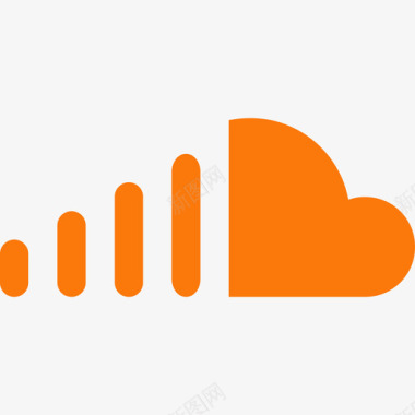 Soundcloud社交媒体2扁平图标图标