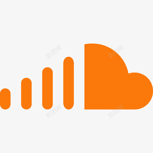 Soundcloud社交媒体2扁平图标svg_新图网 https://ixintu.com Soundcloud 扁平 社交媒体2