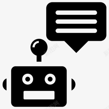 聊天机器人人工智能助手人工智能图标图标