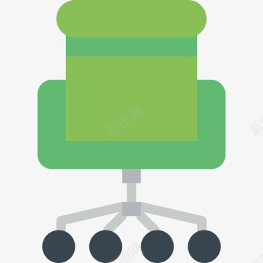 办公椅办公元素3扁平图标图标