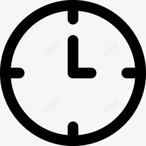 时钟商务和办公室9直线型图标svg_新图网 https://ixintu.com 商务和办公室9 时钟 直线型