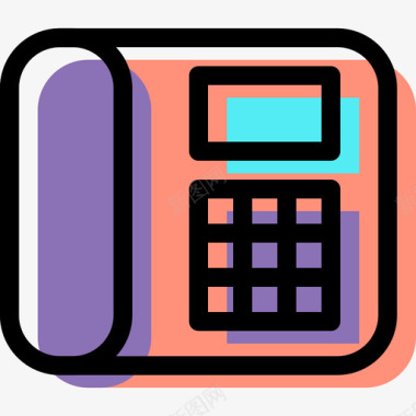 电话彩色桌面和小工具资产图标图标