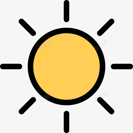 阳光天气和保险色彩图标svg_新图网 https://ixintu.com 天气和保险 色彩 阳光