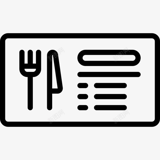 餐厅卡餐厅要素2线性图标svg_新图网 https://ixintu.com 线性 餐厅卡 餐厅要素2