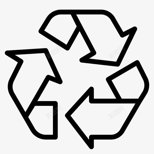 回收站001环保垃圾标识图标svg_新图网 https://ixintu.com 回收站001 环保垃圾标识