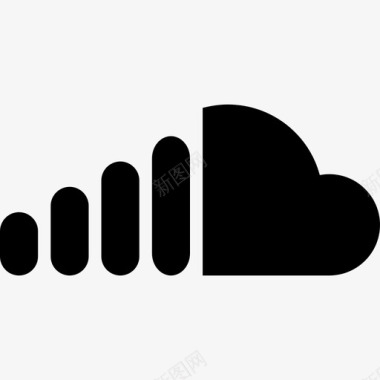 Soundcloud社交媒体5填充图标图标