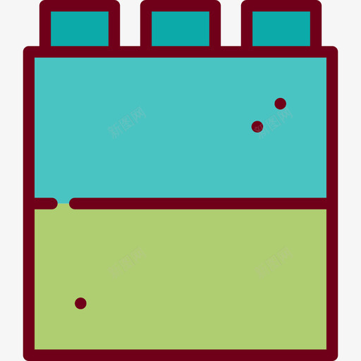 积木玩具3线性颜色图标svg_新图网 https://ixintu.com 玩具3 积木 线性颜色