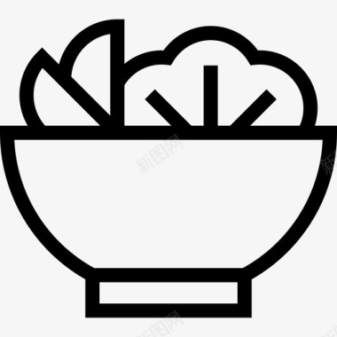 沙拉烧烤系列直系图标图标