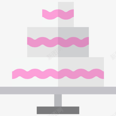 婚礼蛋糕婚礼5扁平图标图标