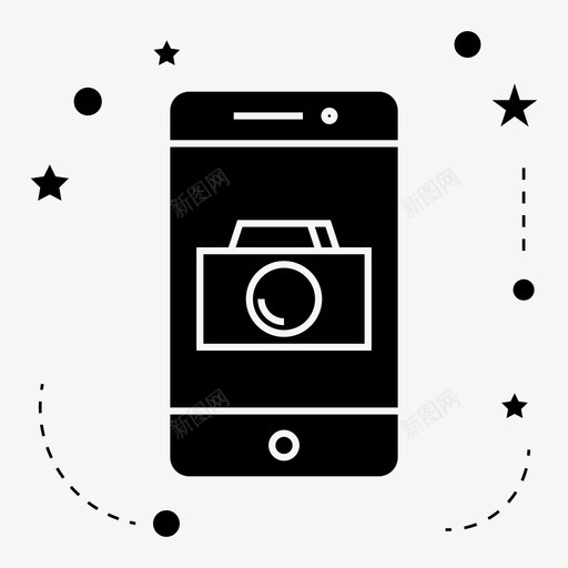 照相机手机照片图标svg_新图网 https://ixintu.com 手机 技术 智能手机 照片 照相机