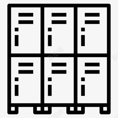 储物柜壁橱运动型图标图标