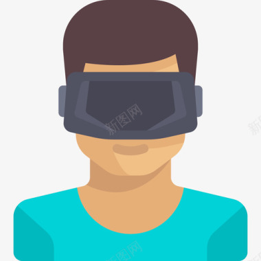 OculusRift未来技术扁平图标图标