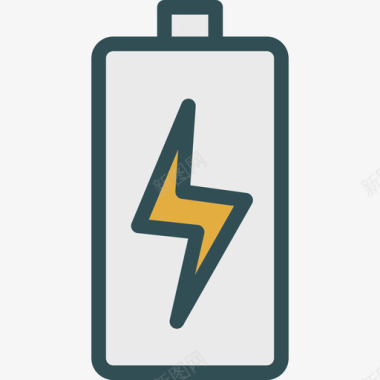 电池技术线性颜色图标图标