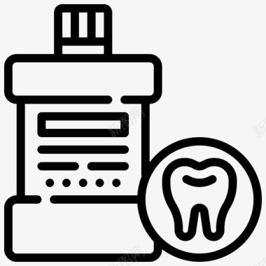 漱口水清洁剂牙科图标图标