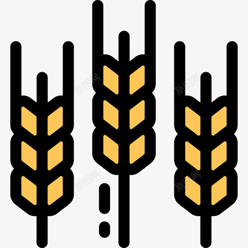 小麦园艺8线性颜色图标svg_新图网 https://ixintu.com 园艺8 小麦 线性颜色