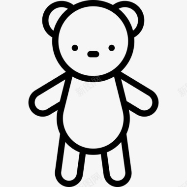 泰迪熊儿童元素3直系图标图标