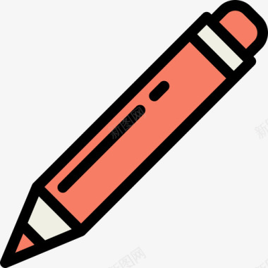 铅笔教育12线颜色图标图标