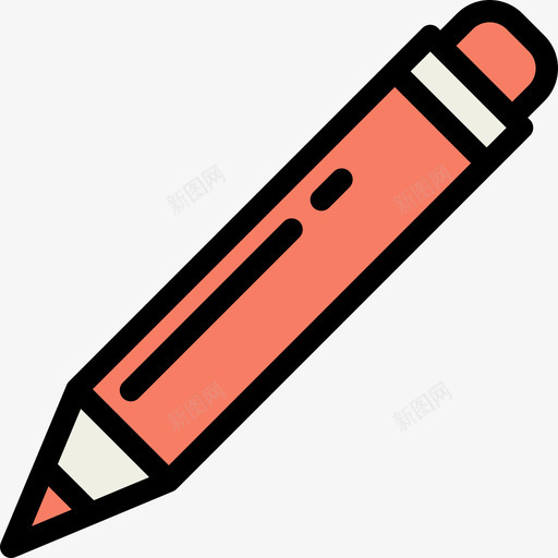 铅笔教育12线颜色图标svg_新图网 https://ixintu.com 教育12 线颜色 铅笔
