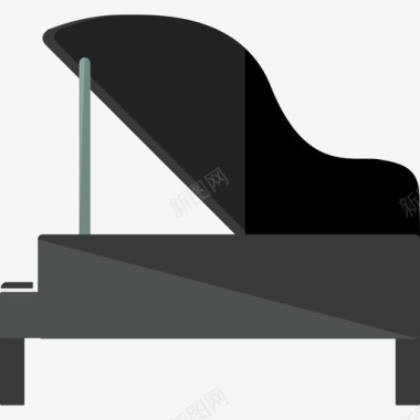 钢琴音频平的图标图标