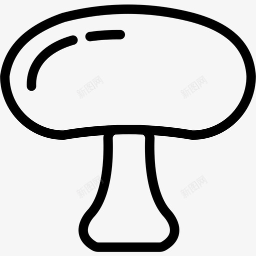 蘑菇美食收藏2线性图标svg_新图网 https://ixintu.com 线性 美食收藏2 蘑菇