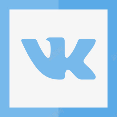 VK社交媒体徽标套装扁平图标图标