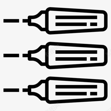 荧光笔文具工具图标图标