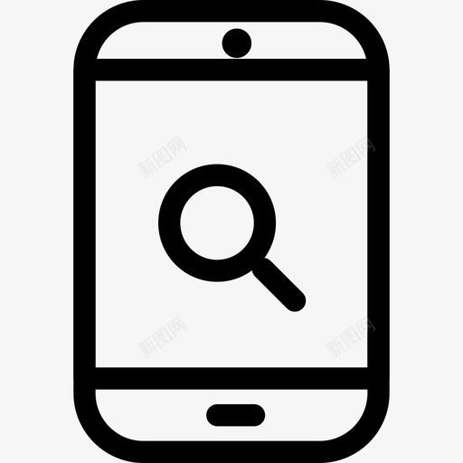 智能手机交互资产线性图标svg_新图网 https://ixintu.com 交互资产 智能手机 线性