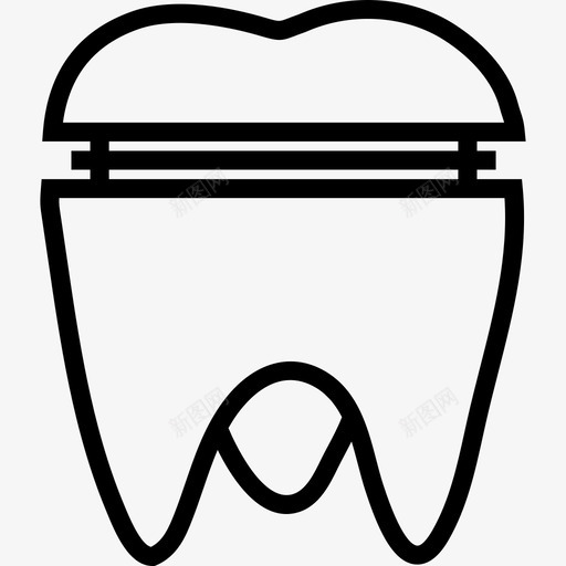 磨牙冠医疗器械2线性图标svg_新图网 https://ixintu.com 医疗器械2 磨牙冠 线性