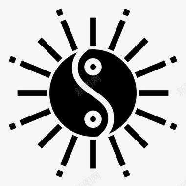 阴阳中国符号图标图标