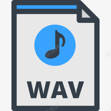 Wav文件类型2线性颜色图标图标