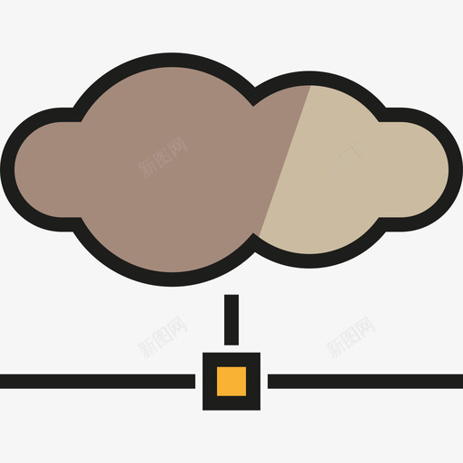 云计算通信3线颜色图标svg_新图网 https://ixintu.com 云计算 线颜色 通信3