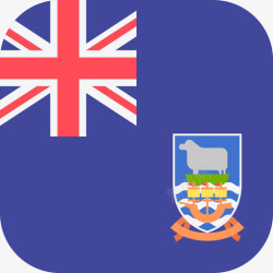 福克兰群岛福克兰群岛国际旗帜3圆形广场图标高清图片