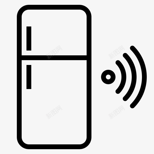 冰箱连接食物图标svg_新图网 https://ixintu.com wifi 冰箱 设备连接 连接 食物