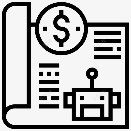 成本蓝图数据图标svg_新图网 https://ixintu.com 单位 成本 数据 机器人工程线 蓝图 资金