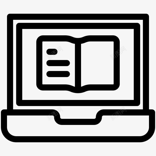 电脑书籍教育图标svg_新图网 https://ixintu.com 书籍 教育 电脑 笔记本电脑
