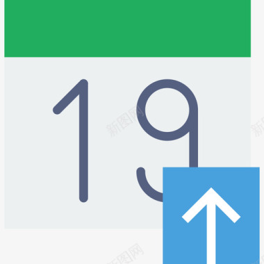 日历交互资源2平面图标图标