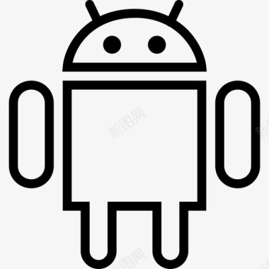 Android社交媒体3线性图标图标