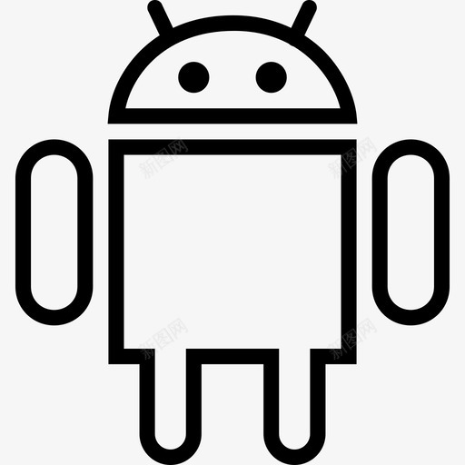 Android社交媒体3线性图标svg_新图网 https://ixintu.com Android 社交媒体3 线性