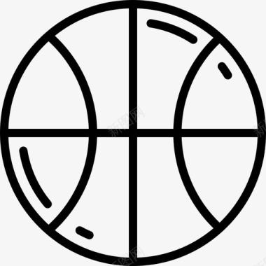 篮球教育偶像系列直线型图标图标