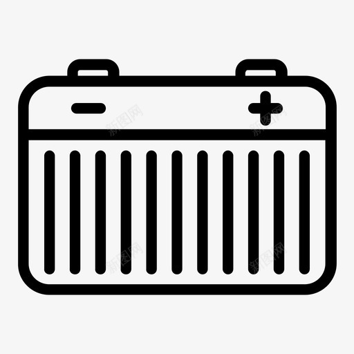 汽车蓄电池蓄电池汽车零部件图标svg_新图网 https://ixintu.com 汽车蓄电池 汽车零部件 蓄电池