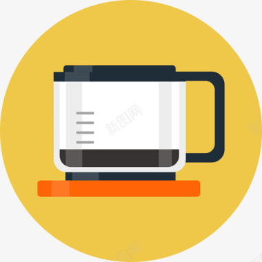咖啡食品饮料圆形平板图标图标
