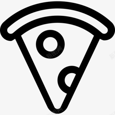 披萨食物12黑色图标图标