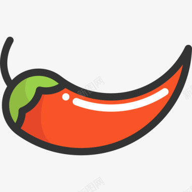 辣椒食品线颜色线颜色图标图标