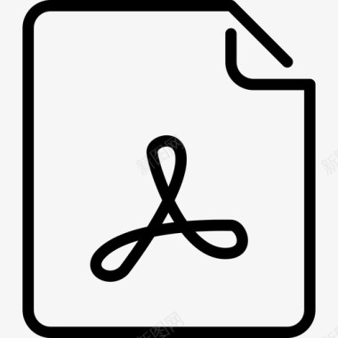 Acrobat文件格式2线性图标图标