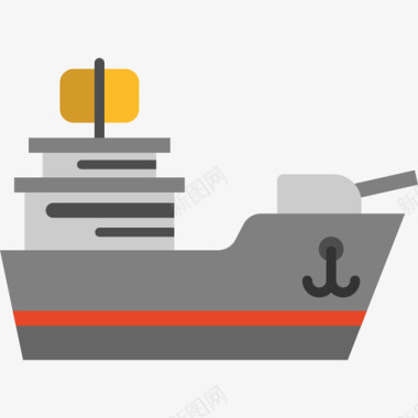 巡洋舰武器2扁平图标图标