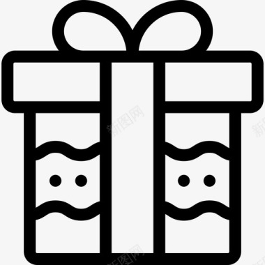 礼品盒圣诞节37直系图标图标